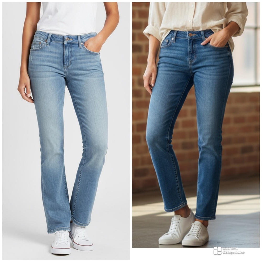 Martin + Osa Women's Jeans in Blue and Light Blue Bundle of 2